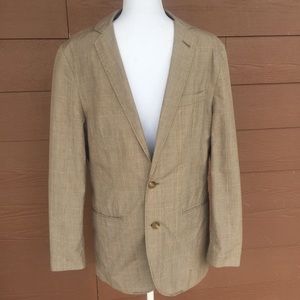 J Crew tan plaid lightweight ludlow jacket Small